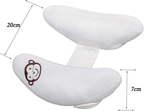 Adjustable Baby Head Support,U-Shaped Travel Pillow for Car Seats&Strollers | Baby Head Neck Support Pillow Cushion,Infant Travel Support for Toddlers and Kids,White in Saudi Arabia