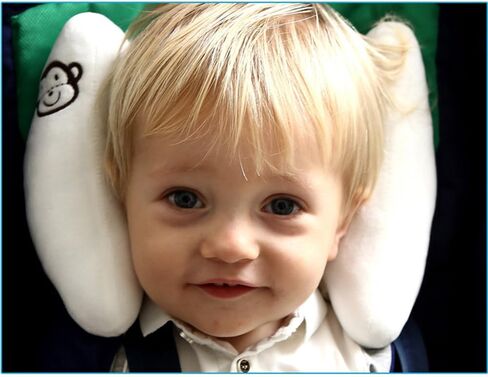 Adjustable Baby Head Support,U-Shaped Travel Pillow for Car Seats&Strollers | Baby Head Neck Support Pillow Cushion,Infant Travel Support for Toddlers and Kids,White in Saudi Arabia