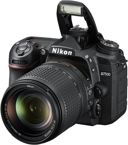 Nikon 1581 D7500 20.9MP DX-Format 4K Ultra HD Digital SLR Camera Body Bundle with 18-140mm f/3.5-5.6G ED AF-S VR DX Nikkor Lens, 64GB Memory Card and Accessories (15 Items) in Saudi Arabia