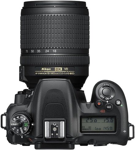 Nikon 1581 D7500 20.9MP DX-Format 4K Ultra HD Digital SLR Camera Body Bundle with 18-140mm f/3.5-5.6G ED AF-S VR DX Nikkor Lens, 64GB Memory Card and Accessories (15 Items) in Saudi Arabia