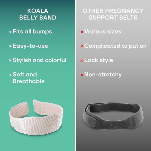 Koala Babycare Maternity Belly Bands for Pregnant Women One Size Fits All - Pregnancy Belly Band for Abdomen, Pelvic Pain, Waist and Back Support - Maternity Belt for all Stages of Pregnancy in Saudi Arabia
