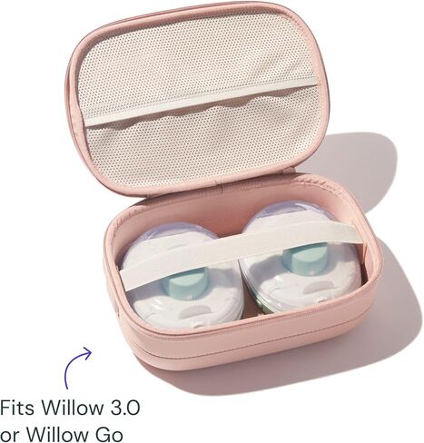 Willow Breast Pump Carrying Case, Dusty Pink, Use with Hands Free Wearable Breast Pumps, Ultra Durable Hard Shell Breast Pump Case with Removable Tray, Compact and Discreet in Kuwait