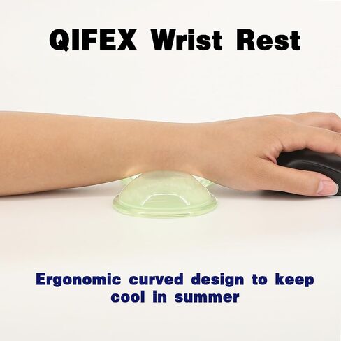Clear Gel Keyboard Wrist Rest Set, Keyboard Wrist Rest Pad & Mouse Wrist Rest for Office with Non-Slip PU Base，Cooling Gel Wrist Rest for Computer Laptop and Pain Relief Wish Gift Clear Color in Saudi Arabia