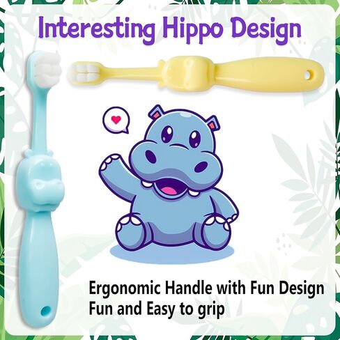 Kids Toothbrushes 4 Pack,Soft Bristles Toddler Toothbrush Age 2-6, Baby Toothbrush with 2 Silicone Holder Travel Toothbrush Set in Saudi Arabia