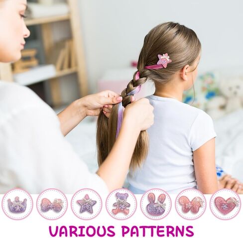 14 PCS Gradient Curly Hair Clip, Hair Clips for Girls, 13in Rainbow Hair Extensions for Kids, Curly Clip in Hair Extensions for Toddler Kids Girls Ponytails Accessories (Red) in Saudi Arabia