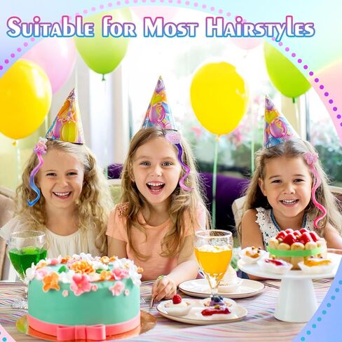 14 PCS Gradient Curly Hair Clip, Hair Clips for Girls, 13in Rainbow Hair Extensions for Kids, Curly Clip in Hair Extensions for Toddler Kids Girls Ponytails Accessories (Red) in Saudi Arabia