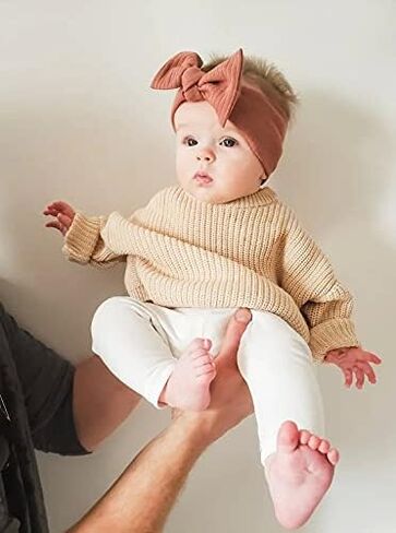 Yony Cles Baby Girls Clothes Fall 3 6 9 12 18 24 Months Toddler Girl Knitted Sweaters 2T 3T 4T 5T Kids Winter Warm Pullover in Saudi Arabia