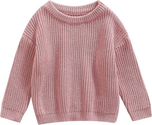 Yony Cles Baby Girls Clothes Fall 3 6 9 12 18 24 Months Toddler Girl Knitted Sweaters 2T 3T 4T 5T Kids Winter Warm Pullover in Saudi Arabia