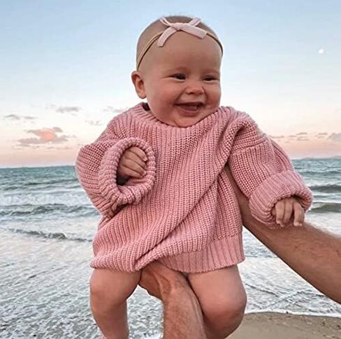 Yony Cles Baby Girls Clothes Fall 3 6 9 12 18 24 Months Toddler Girl Knitted Sweaters 2T 3T 4T 5T Kids Winter Warm Pullover in Saudi Arabia