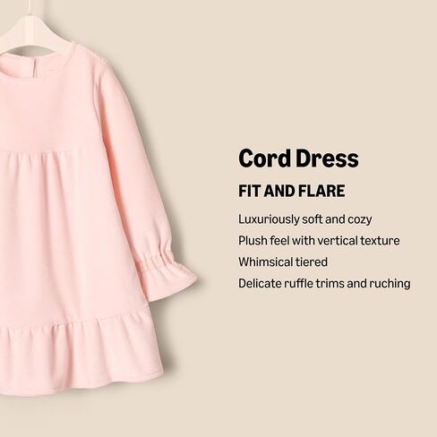 Amazon Essentials x Sofia Grainge Toddler and Baby Girls' Longsleeve Corduroy Dress in Saudi Arabia