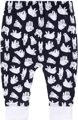 Pack of 4 Baby Jogger Pants - Soft Cotton Pants for Boys and Girls - Unisex Cute Color Designs for Infants in Kuwait
