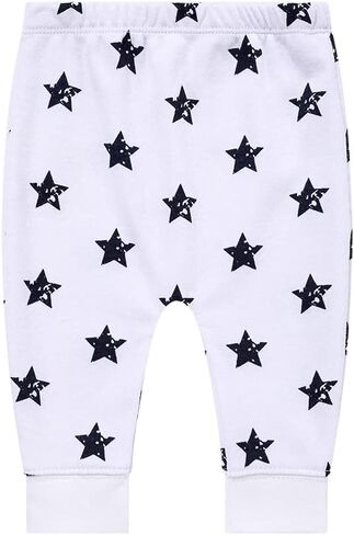 Pack of 4 Baby Jogger Pants - Soft Cotton Pants for Boys and Girls - Unisex Cute Color Designs for Infants in Kuwait