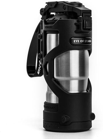 Water Bottle with Fixed Module, Vacuum Insulated Stainless Steel Water Cup, Leak Proof Button Lock, Drinking Bottle for Men, Easy Clean, Black in Saudi Arabia