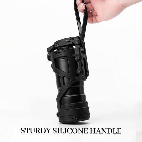 Water Bottle with Fixed Module, Vacuum Insulated Stainless Steel Water Cup, Leak Proof Button Lock, Drinking Bottle for Men, Easy Clean, Black in Saudi Arabia