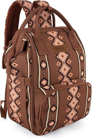 Wrangler Aztec Backpack Organized Daypack Travel Baby Bag with Stroller Strap and Side Bottle Pockets in Saudi Arabia