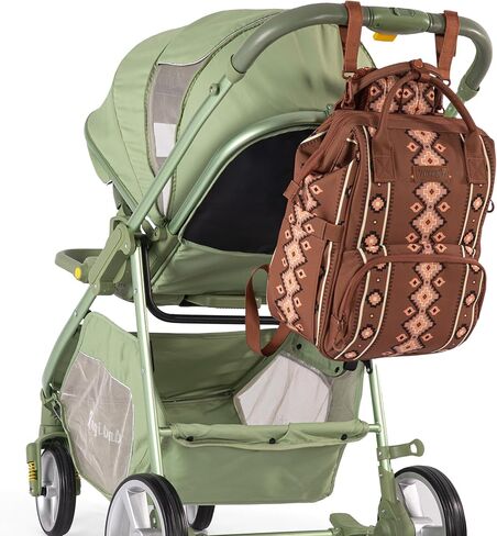 Wrangler Aztec Backpack Organized Daypack Travel Baby Bag with Stroller Strap and Side Bottle Pockets in Saudi Arabia