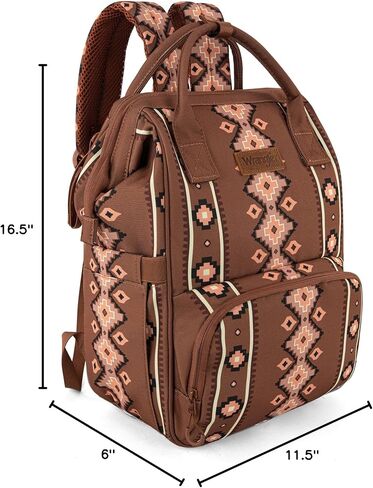 Wrangler Aztec Backpack Organized Daypack Travel Baby Bag with Stroller Strap and Side Bottle Pockets in Saudi Arabia