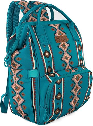 Wrangler Aztec Backpack Organized Daypack Travel Baby Bag with Stroller Strap and Side Bottle Pockets in Saudi Arabia