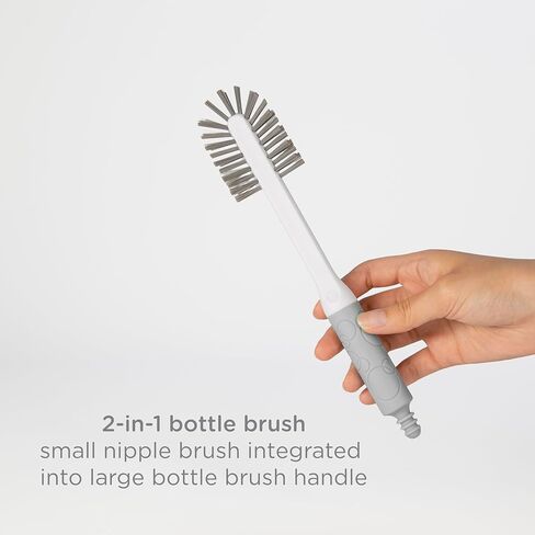 مجموعة فرشاة ورف تجفيف من Ubbi On-The-Go، تتضمن حقيبة سفر وفرشاة زجاجات للتخزين المدمج، تحمل ما يصل إلى 8 زجاجات، وإكسسوارات سفر للأطفال، رمادي داكن in Kuwait