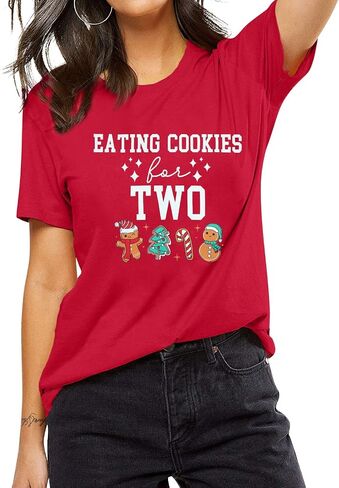 Eating Tacos for Two Maternity Shirt Cute Graphic Letter Print T-Shirt Pregnancy Announcement Short Sleeve Tees Tops in Kuwait