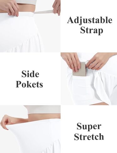 EXARUS Maternity Flowy Shorts Athletic Running Butterfly Workout Active Pregnancy 2 in 1 Over The Belly with Pockets in Kuwait