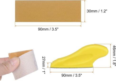 HARFINGTON 20pcs Micro Detail Sander Paper Kit 80-400 Grit Wet Dry Hook & Loop Alumina Sandpaper with Mini Hand Sanding Block for Wood Crafts, Metal Polishing, Tight Narrow Spaces in Saudi Arabia