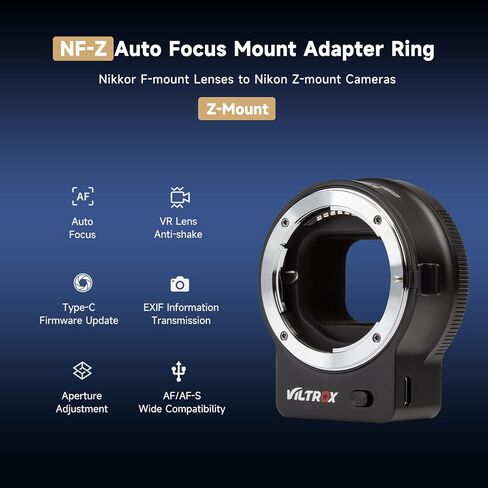 VILTROX EF-NEX IV Lens Adapter, Auto-Focus EF to E Mount Ring Lens Automatic Converter Control Ring Compatible with Canon EF/EF-S Lens to Sony E Mount Camera NEX A9II A7III A9 A7RIII A7RII A7R A7m3 in Saudi Arabia