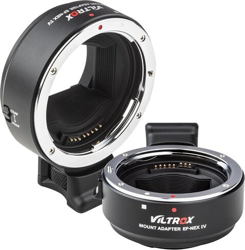 VILTROX EF-NEX IV Lens Adapter, Auto-Focus EF to E Mount Ring Lens Automatic Converter Control Ring Compatible with Canon EF/EF-S Lens to Sony E Mount Camera NEX A9II A7III A9 A7RIII A7RII A7R A7m3 in Saudi Arabia