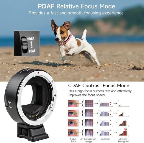 VILTROX EF-NEX IV Lens Adapter, Auto-Focus EF to E Mount Ring Lens Automatic Converter Control Ring Compatible with Canon EF/EF-S Lens to Sony E Mount Camera NEX A9II A7III A9 A7RIII A7RII A7R A7m3 in Saudi Arabia