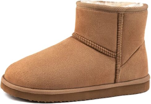 Women's Cozy Short Bootie Slippers, Winter Warm Hard Bottom House Shoes with Fuzzy Lining | Winter Warm, Hard Bottom, Fuzzy Lining in Saudi Arabia