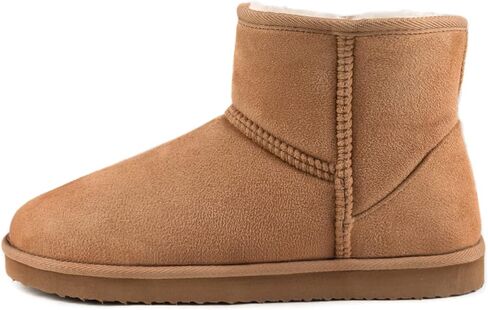 Women's Cozy Short Bootie Slippers, Winter Warm Hard Bottom House Shoes with Fuzzy Lining | Winter Warm, Hard Bottom, Fuzzy Lining in Saudi Arabia