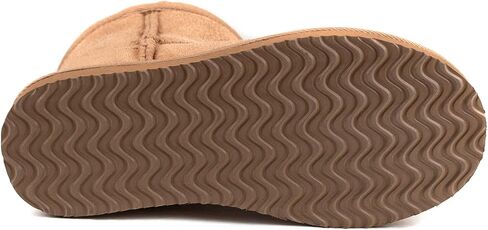 Women's Cozy Short Bootie Slippers, Winter Warm Hard Bottom House Shoes with Fuzzy Lining | Winter Warm, Hard Bottom, Fuzzy Lining in Saudi Arabia