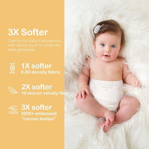 Baby Diapers Portable Pack Size 4(22~37lb), 56 Count Babycozy Bouncy Soft Diapers Disposable Hypoallergenic Diapers to Protect Sensitive Baby Skin in Saudi Arabia