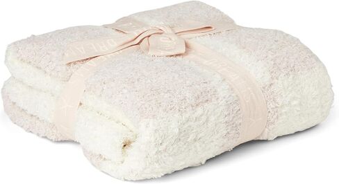 Barefoot Dreams, Unisex, CozyChic® Checkered Stroller Blanket (Infant), Moonbeam/Cream, Baby in Kuwait