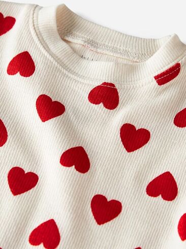 little planet by carter's Unisex Baby 2-Piece Pajamas Made with Organic Cotton, Hearts, 3T in Saudi Arabia
