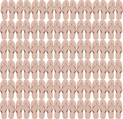 Bulk Flip Flops for Weddings, 48 Pairs, Reception Guest Slippers, Men Women Destination Beach Pool Wholesale Pack in Kuwait