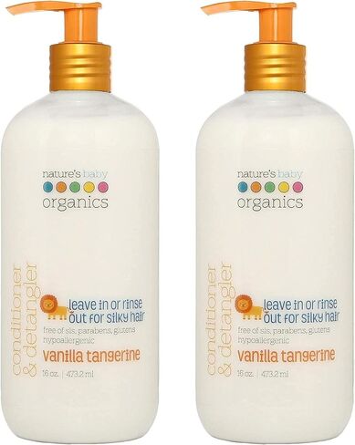 Nature's Baby 3 in 1 Baby Shampoo, Body Wash and Face Wash, Formulated for Problem and Sensitive Skin, No Sulfate or Artificial Fragrances, Vanilla Tangerine, 16 oz in Saudi Arabia