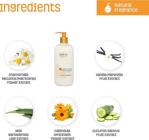Nature's Baby 3 in 1 Baby Shampoo, Body Wash and Face Wash, Formulated for Problem and Sensitive Skin, No Sulfate or Artificial Fragrances, Vanilla Tangerine, 16 oz in Saudi Arabia
