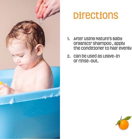 Nature's Baby 3 in 1 Baby Shampoo, Body Wash and Face Wash, Formulated for Problem and Sensitive Skin, No Sulfate or Artificial Fragrances, Vanilla Tangerine, 16 oz in Saudi Arabia