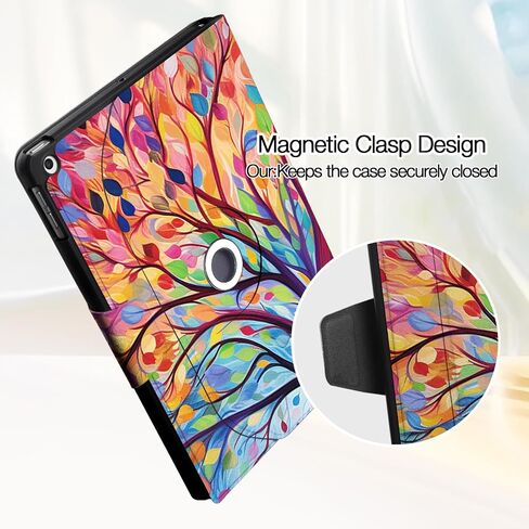 Rotating Case for iPad 6th/5th Gen 9.7 Inch (2018/2017), Soft TPU Back and Auto Wake/Sleep, Multi-Angle Viewing Stand, Hummingbird in Saudi Arabia