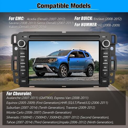 【2+64GB】 Car Stereo Radio for Chevrolet Chevy Silverado GMC Sierra Yukon, Android 13 Head Unit Radio Replacement with GPS Navigation CarPlay Android Auto Multimedia Video Player in Saudi Arabia