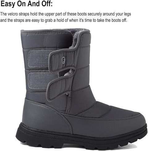 رجل أحذية الثلوج إمرأة أحذية الشتاء للماء الفراء اصطف الدافئة خفيفة الوزن الكاحل أحذية عالية أعلى الانزلاق على المضادة للانزلاق عارضة الأحذية في الهواء الطلق الجوارب in Kuwait