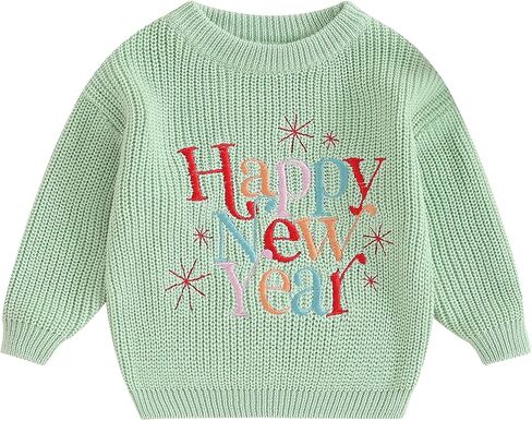 Baby Toddler Girl Boy Sweaters Long Sleeve Knit Christmas Sweater Chunky Crewneck Pullover Tops Winter Clothes in Saudi Arabia