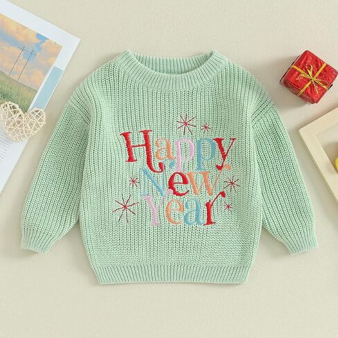Baby Toddler Girl Boy Sweaters Long Sleeve Knit Christmas Sweater Chunky Crewneck Pullover Tops Winter Clothes in Saudi Arabia