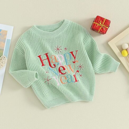 Baby Toddler Girl Boy Sweaters Long Sleeve Knit Christmas Sweater Chunky Crewneck Pullover Tops Winter Clothes in Saudi Arabia