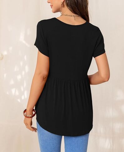 قمصان الحمل النسائية قصيرة الأكمام، ملابس الحمل، بلوزات الأمومة للنساء in Kuwait