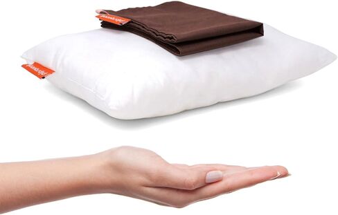 الرضع الحضري Pipsqueak صغير | صغير | وسادة صغيرة مع بطاقة اسم - 11 بوصة × 7 بوصة × 2.5 بوصة - قابلة للغسل في الغسالة - وسادة بيضاء مع غطاء أبيض in Kuwait