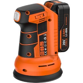20V MAX Cordless Sander for Woodworking, Variable Speed Up to 11,000 RPM Cordless Electric Sande with 5-Inch Disc, 125mm Diameter,and Quick Charge Kit