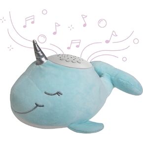 PureBaby Sound Sleepers Portable Sound Machine & Star Projector - Plush Sleep Aid for Baby and Toddlers with Soothing Night Light Display, 10 Lullabies, White Noise, and Heartbeat Sounds (Unicorn)