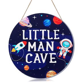 Geelin Space Room Wooden Sign Decor Space Unicorn Decor Quote Wood Plaque Nursery Hanging Wall Art Decor for Kids Room Boy Bedroom Kids Toddler Boys Playroom Living Room Decorations, Astronaut